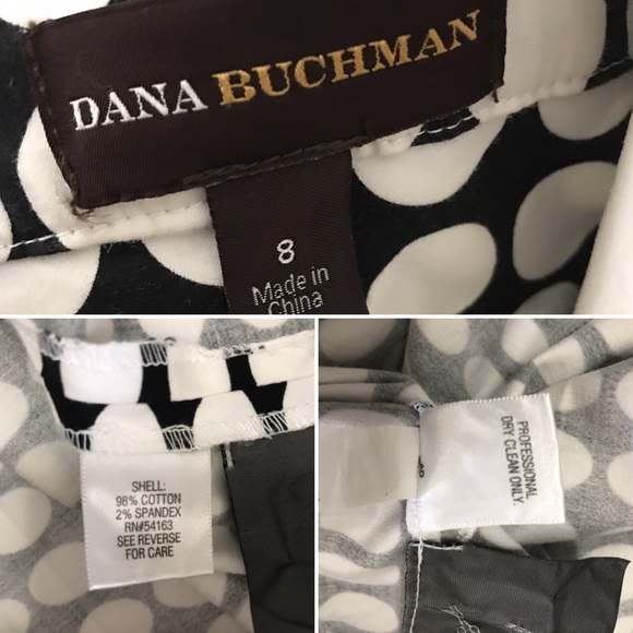 SOLD Dana Buchman A-Line Polka Dot Midi Dress - Picture 5 of 8